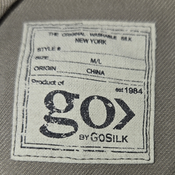 Go> by GoSilk Washable Silk Blend Hooded Jacket Open-Side Utility Anorak Olive - Picture 5 of 16